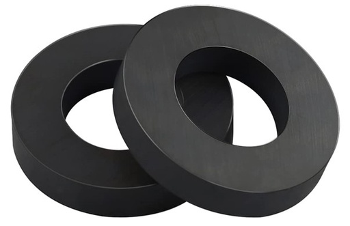 Ferrite Ring Magnets - OD2.35 x ID1.25 x 10mm, Grade 12 Heavy Duty Ceramic Magnets