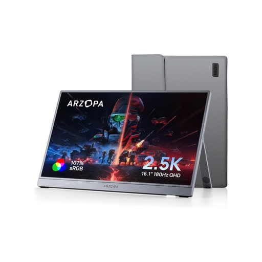 [86966] ARZOPA 16.1" 2K 1440p 180Hz  Portable Monitor - Grey