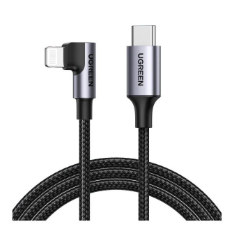 [86999] UGREEN USB-C to Lightning PD Fast Charging 90 Degree Cable 3A Max 1m