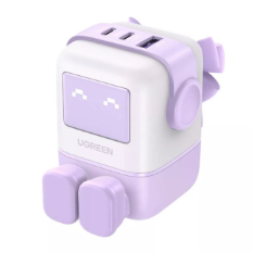 [87000] UGREEN Uno RG 65W 3-Port GaN Fast Charger UK Purple