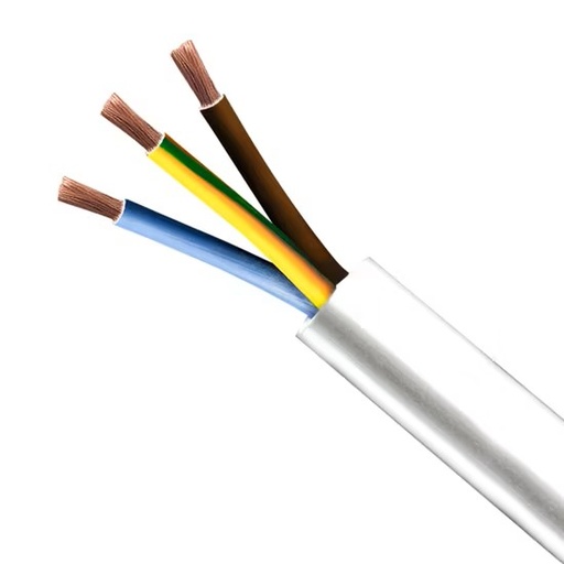 [87040] S.WIELER 3x1.5mm² OFC 8.3mm PVC White 100M