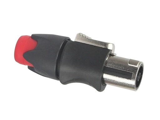 [87066] S.WIELER Speakon 4Pins Copper Pins Red Tail, Metal Plug