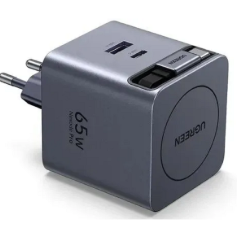 [87008] UGREEN 65W GaN Fast Charger with Retractable Cable