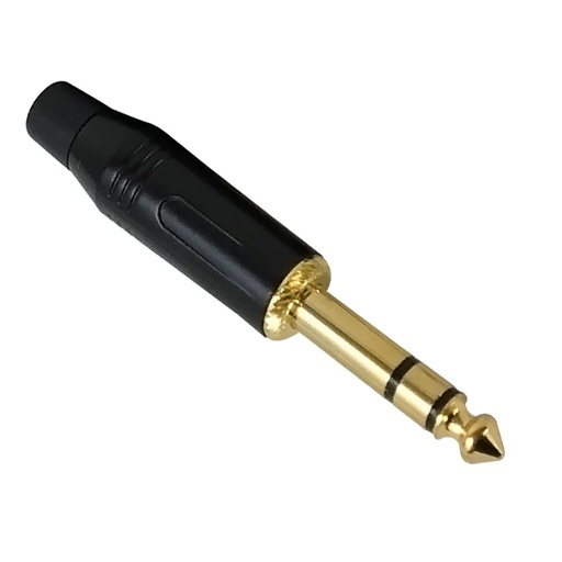 [87070] S.WIELER 6.35 TRS Stereo Golden-Plated Copper Plug