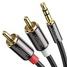 [87037] UGREEN 3.5mm Male to 2RCA Male Cable 5m (Black)