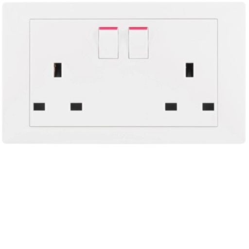 [87146] Siase 250V 2Gang 13A Switched Socket