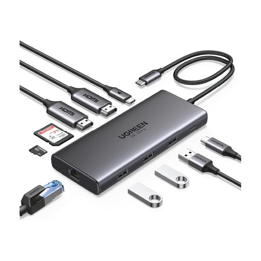 [87180] UGREEN Revodok Pro 210 USB-C Hub 10-in-1 (1 × 4K@60Hz, 1 × 8K@30Hz)
