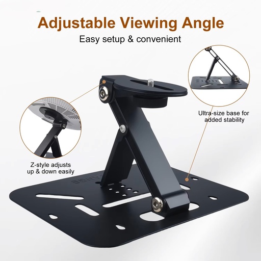[87271] Foldable Tabletop Triagle Design Projector Stand with 1/4-Inch Screw Mount