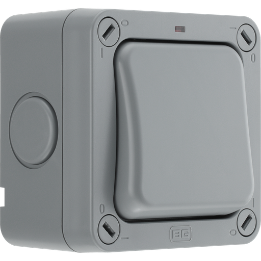 [87377] BG UV stable IP66 20AX Wide Rocker Single Switch/ 2 Way/ Neon Storm Weatherproof