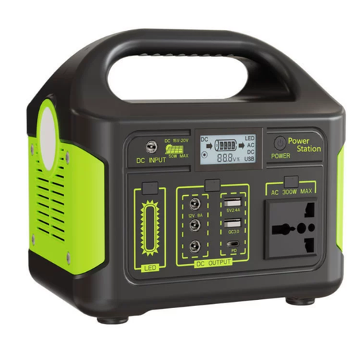 [87448] Eg009Li-300W 204.8Wh Portable Power Station LiFePO4 Solar Generator with MPPT, 60W PD, Pure Sine Wave AC